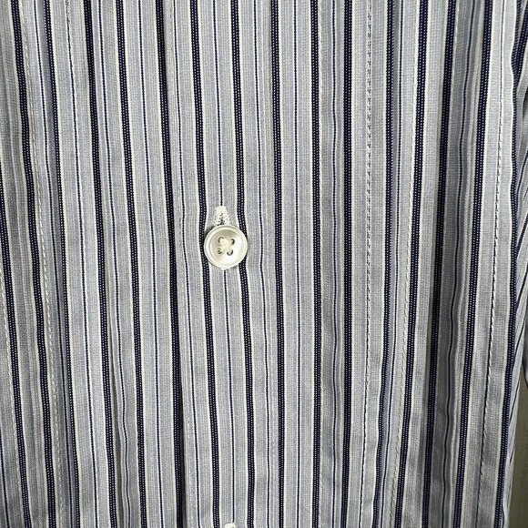 NEW! Ralph Lauren Rugby Button Up Shirt Dress Blue White Ticking Stripe Size 6 - Picture 4 of 16